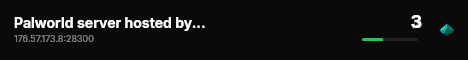 Palworld server hosted by G-Portal live status badge