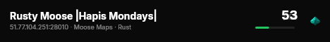 Rusty Moose |Hapis Mondays| live status badge