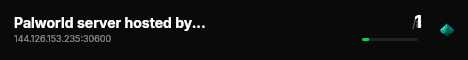 Palworld server hosted by G-Portal live status badge