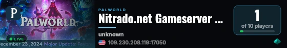 Nitrado.net Gameserver #28381 live status badge