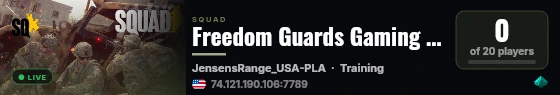 Freedom Guards Gaming Club live status badge