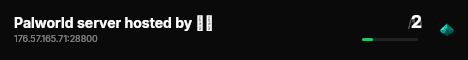Palworld server hosted by 戦い live status badge