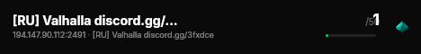 [RU] Valhalla discord.gg/3fxdcemVb8 live status badge