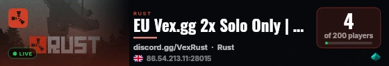 EU Vex.gg 2x Solo Only | 50% Upkeep | JUST WIPED | Max 1 | x2 live status badge