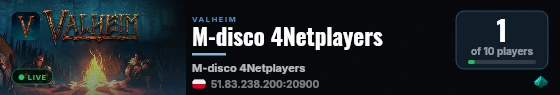 M-disco 4Netplayers live status badge