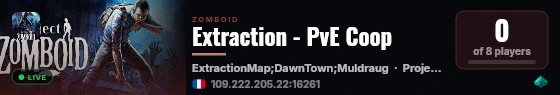 Extraction - PvE Coop live status badge