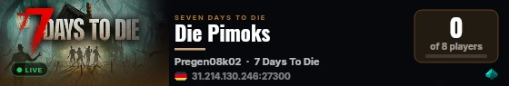 Die Pimoks live status badge