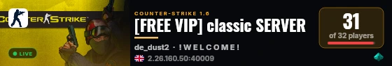 [FREE VIP] classic SERVER live status badge