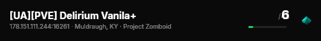 [UA][PVE] Delirium Vanila+ live status badge