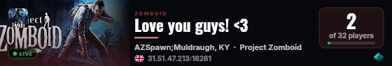 Love you guys! <3 live status badge