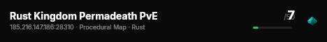 Rust Kingdom Permadeath PvE live status badge