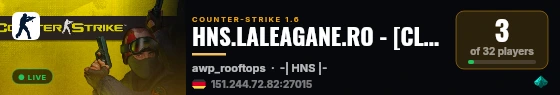 HNS.LALEAGANE.RO - [CLASSIC] live status badge