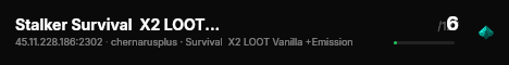 Stalker Survival  X2 LOOT Vanilla +Emission live status badge