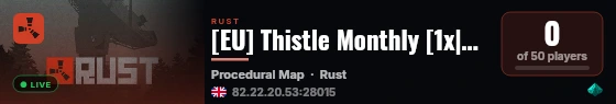 [EU] Thistle Monthly [1x|Max 8|Low Upkeep] live status badge