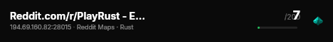 Reddit.com/r/PlayRust - EU Hardcore live status badge