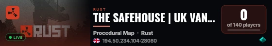 THE SAFEHOUSE | UK VANILLA | MAX 4 | BI-WEEKLY | 50% UPKEEP live status badge