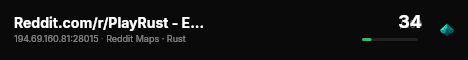 Reddit.com/r/PlayRust - EU Monday live status badge