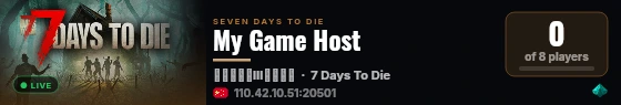My Game Host live status badge