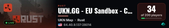 UKN.GG - EU Sandbox - Creative | Build | Noclip live status badge