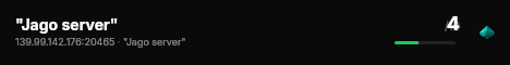 "Jago server" live status badge