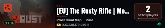 [EU] The Rusty Rifle | Monthly live status badge