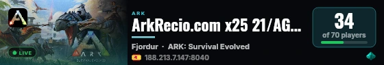 ArkRecio.com x25 21/AGO 4MAN - Fjo#1 - (v358.24) live status badge
