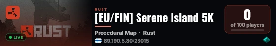 [EU/FIN] Serene Island 5K live status badge