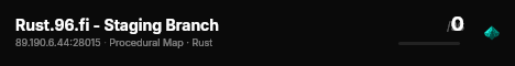 Rust.96.fi - Staging Branch live status badge