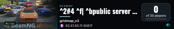 ^2#4 ^f| ^bpublic server ^f| ^6no mods ^f| ^aGridmap ^f| ^65 cars per players ^f| ^dHost by PaxCorp Inc. live status badge