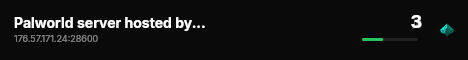 Palworld server hosted by G-Portal live status badge