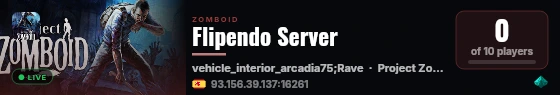 Flipendo Server live status badge