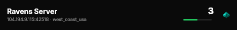 Ravens Server live status badge
