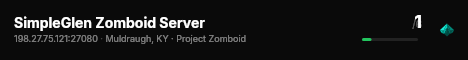 SimpleGlen Zomboid Server live status badge