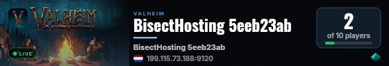 BisectHosting 5eeb23ab live status badge