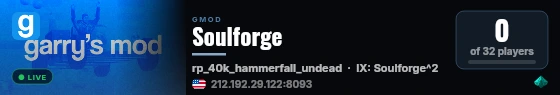 Soulforge live status badge