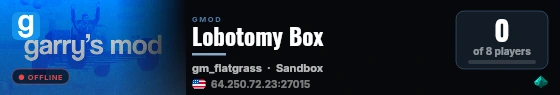 Lobotomy Box live status badge