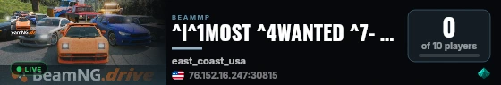 ^l^1MOST ^4WANTED ^7- East Coast - COPS VS RUNNER ^o- discord.gg/jUGqmQnxdC live status badge
