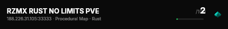 RZMX RUST NO LIMITS PVE live status badge