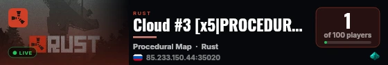 Cloud #3 [x5|PROCEDURAL|LOOT+|TP|KIT|REC|TR|WIPE 21.08] live status badge