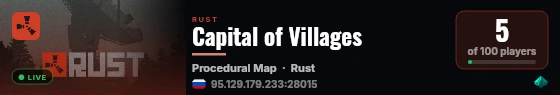 Capital of Villages live status badge