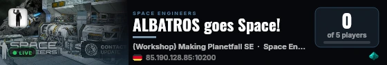 ALBATROS goes Space! live status badge