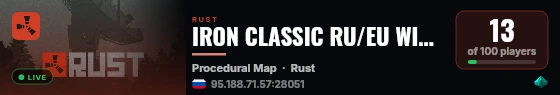 IRON CLASSIC RU/EU WIPE 14|09|26 live status badge