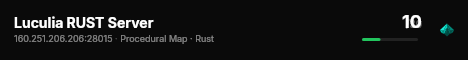 Luculia RUST Server live status badge