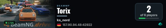 Torix live status badge