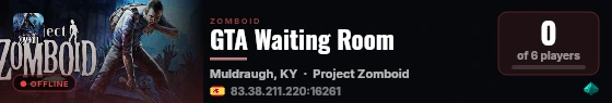 GTA Waiting Room live status badge
