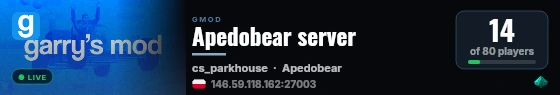 Apedobear server live status badge
