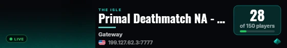 Primal Deathmatch NA - Free Grows - PVP live status badge
