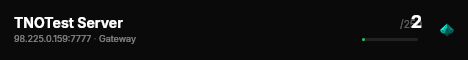 TNOTest Server live status badge