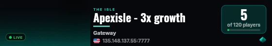 Apexisle - 3x growth live status badge