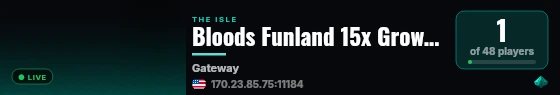 Bloods Funland 15x Growth PVP/PVE lots of AI live status badge
